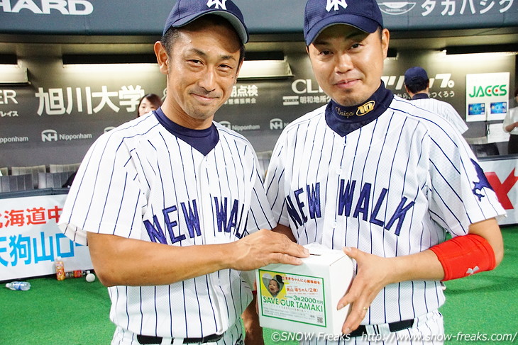 井山敬介さん率いる野球チーム「NEW WALK YANKEES」 vs Brain presents タマキちゃんを応援しよう!!チャリティーゲーム in 札幌ドーム